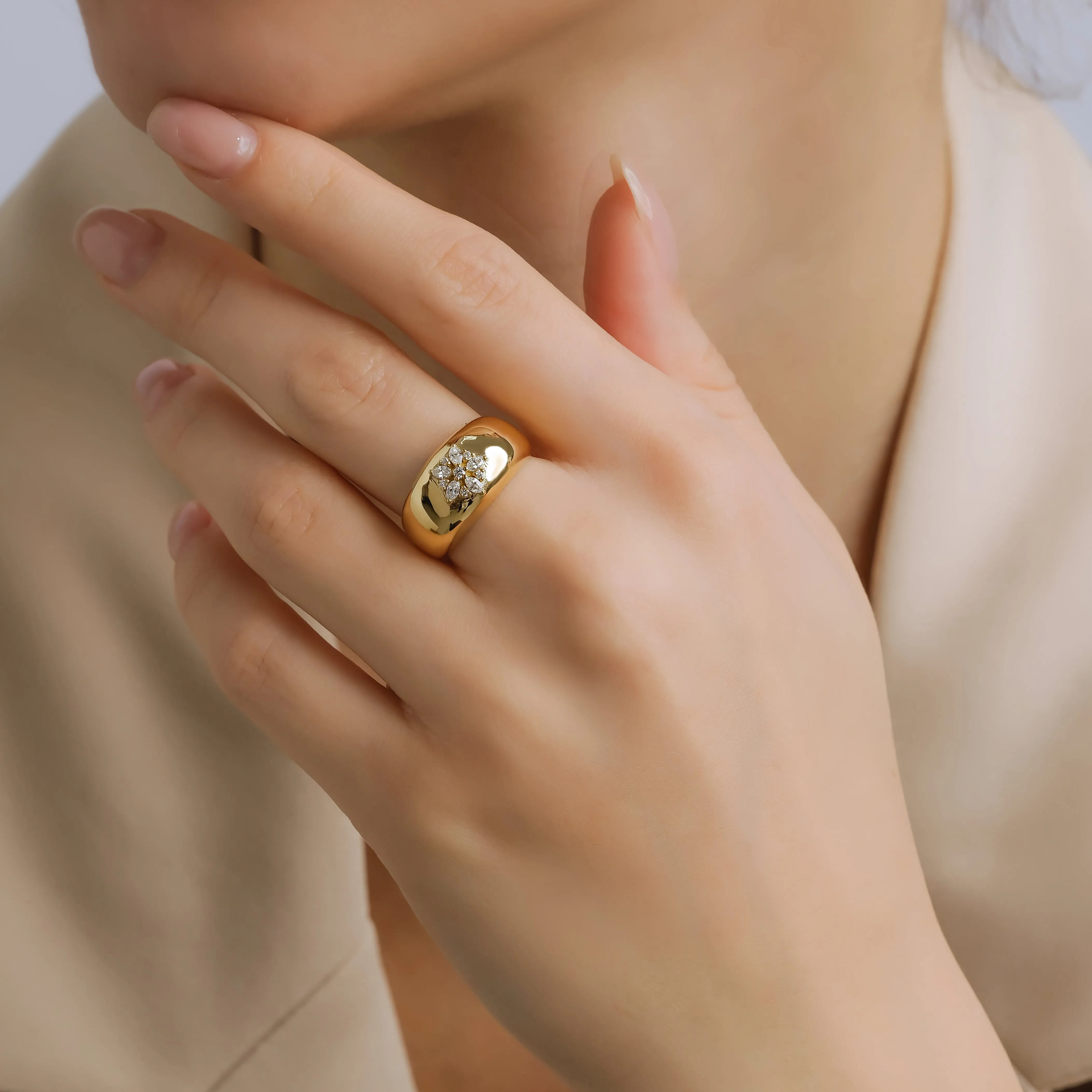 Fleur Florret Ring Diamonds sold by The Jewelry Edit product image thumbnail 2