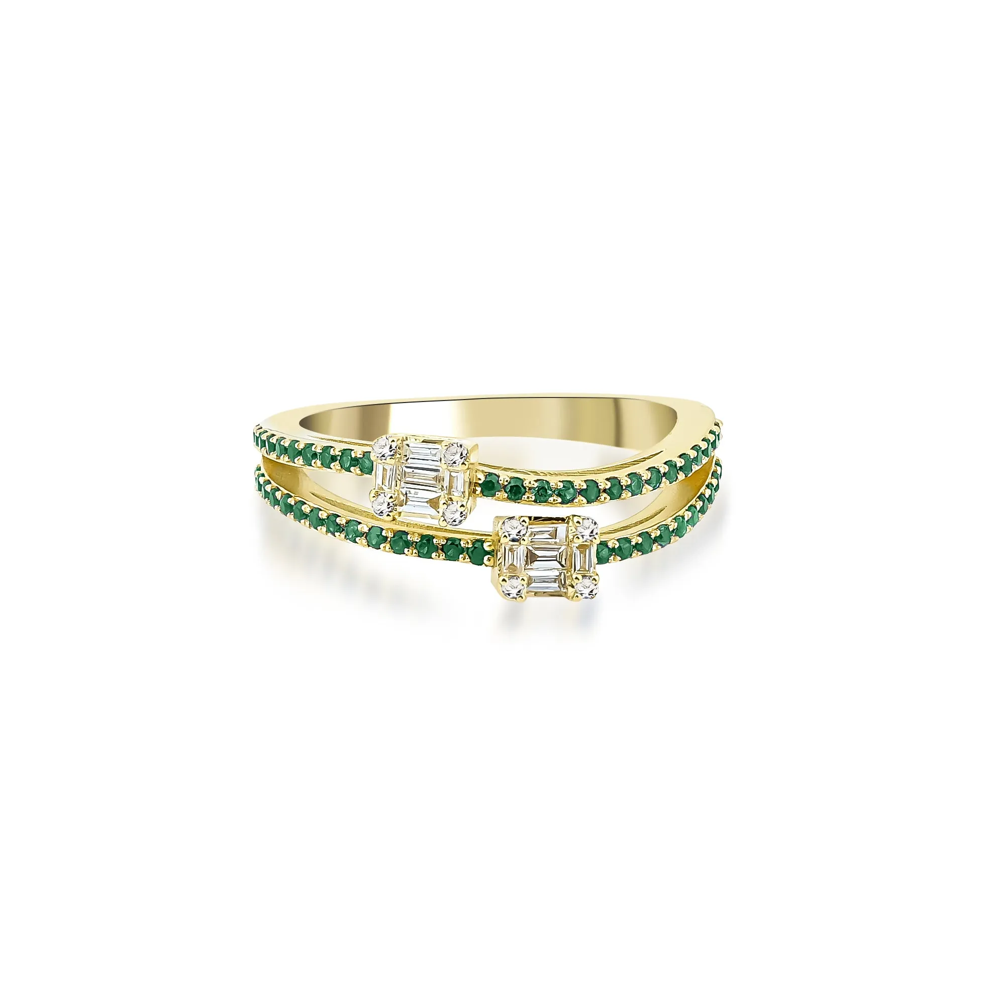 Mirage Duality Ring Emeralds sold by The Jewelry Edit