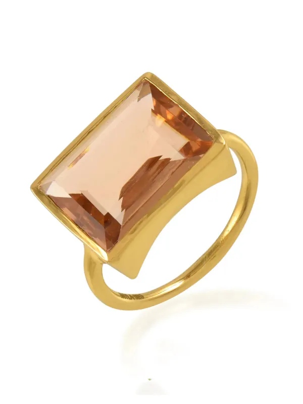 Lenny Ring in Champagne sold by The Jewelry Edit