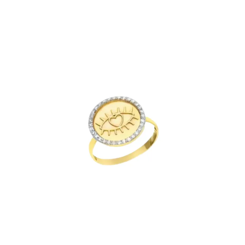 Lovely Eye Coin Ring sold by The Jewelry Edit