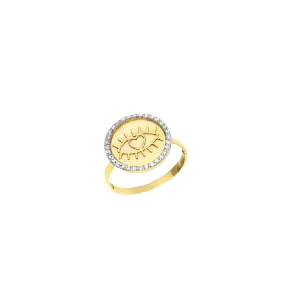 Lovely Eye Coin Ring sold by The Jewelry Edit