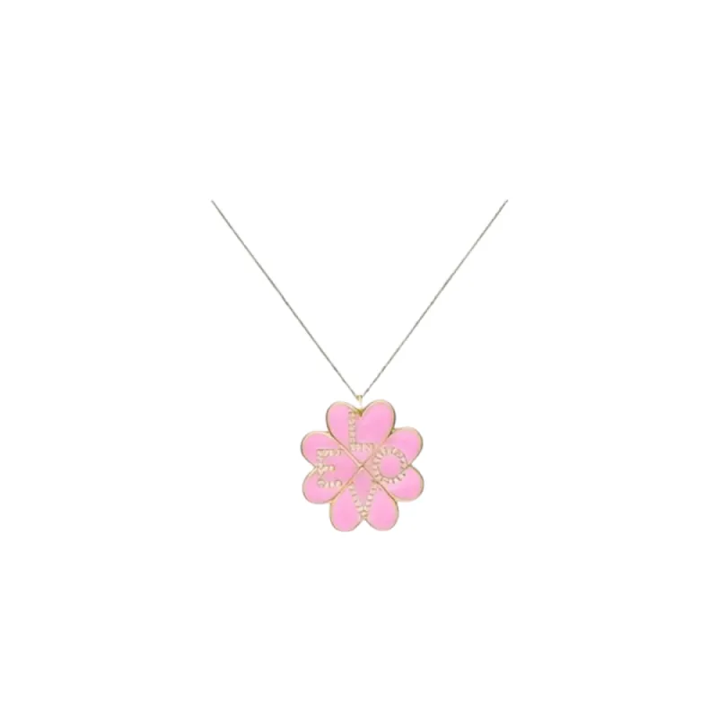 Love Enamel Clover Necklace sold by The Jewelry Edit