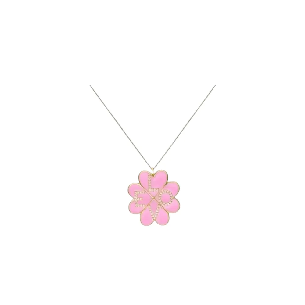 Love Enamel Clover Necklace sold by The Jewelry Edit