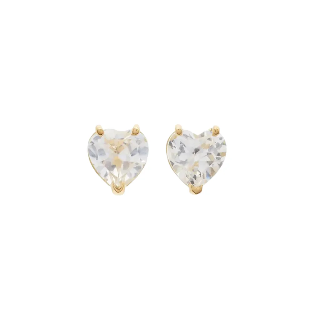 Tiny Heart Earrings sold by The Jewelry Edit