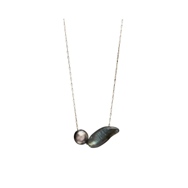 XL Bean and Pearl Choker sold by The Jewelry Edit