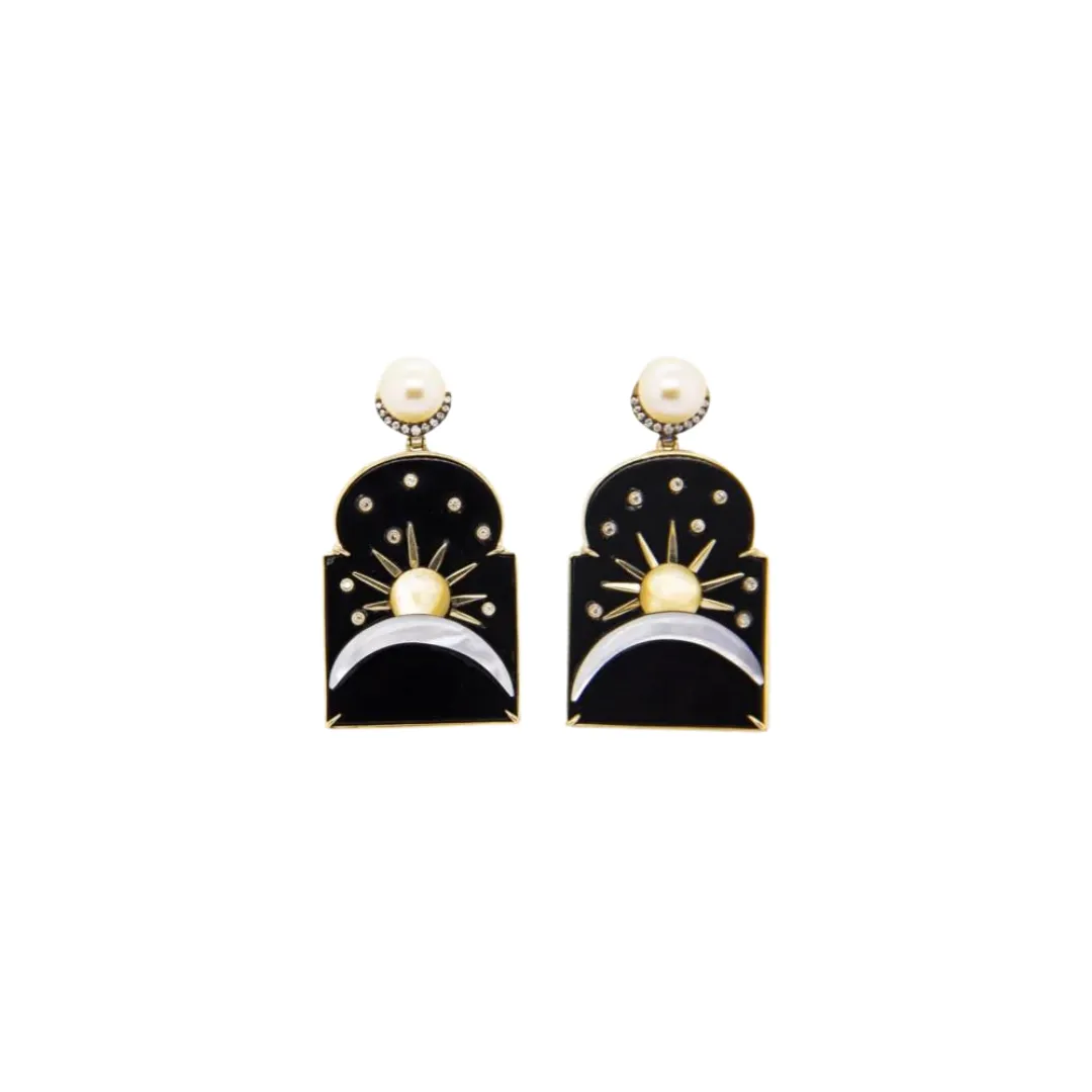 Eclipse Window Earrings sold by The Jewelry Edit