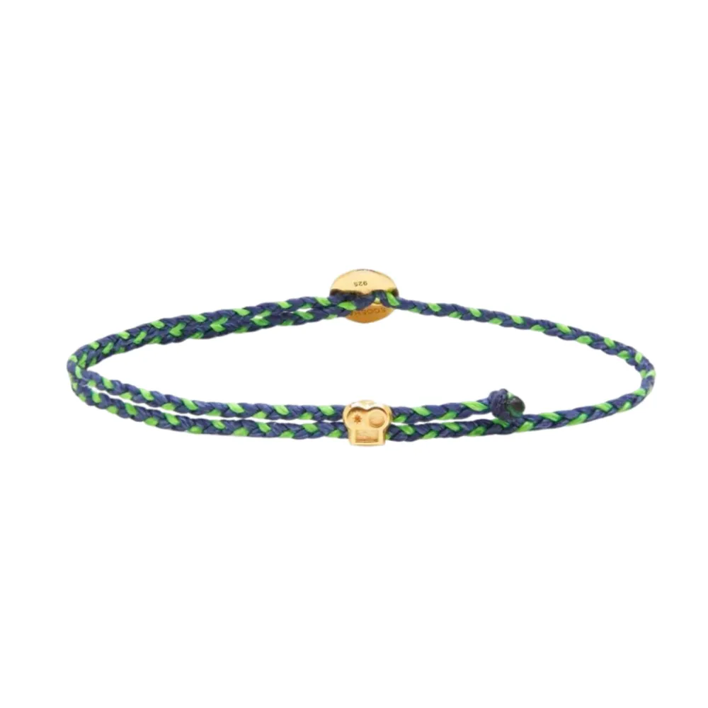 Women's Signature Bracelet in Indigo and Neon Green sold by The Jewelry Edit