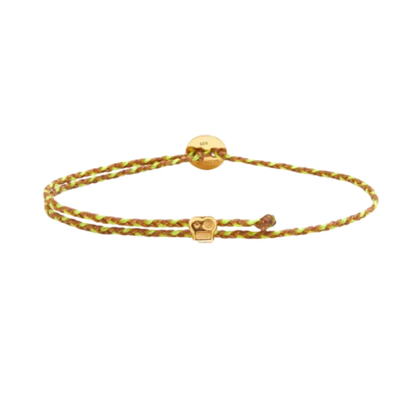 Women's Signature Bracelet in Toffee and Neon Yellow sold by The Jewelry Edit