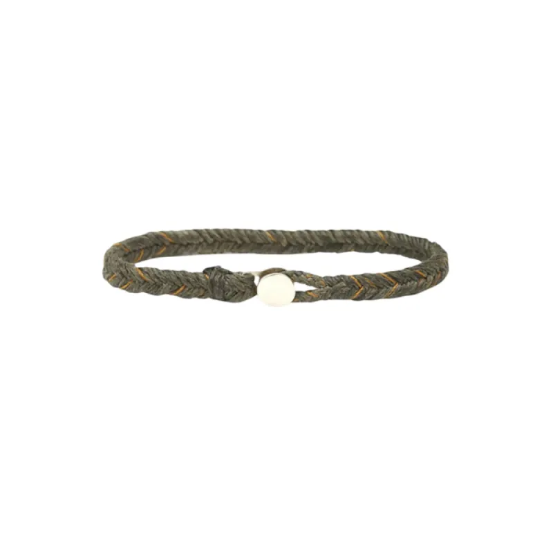 Classic Fishtail Button Bracelet in Army Fleck made by Scosha
