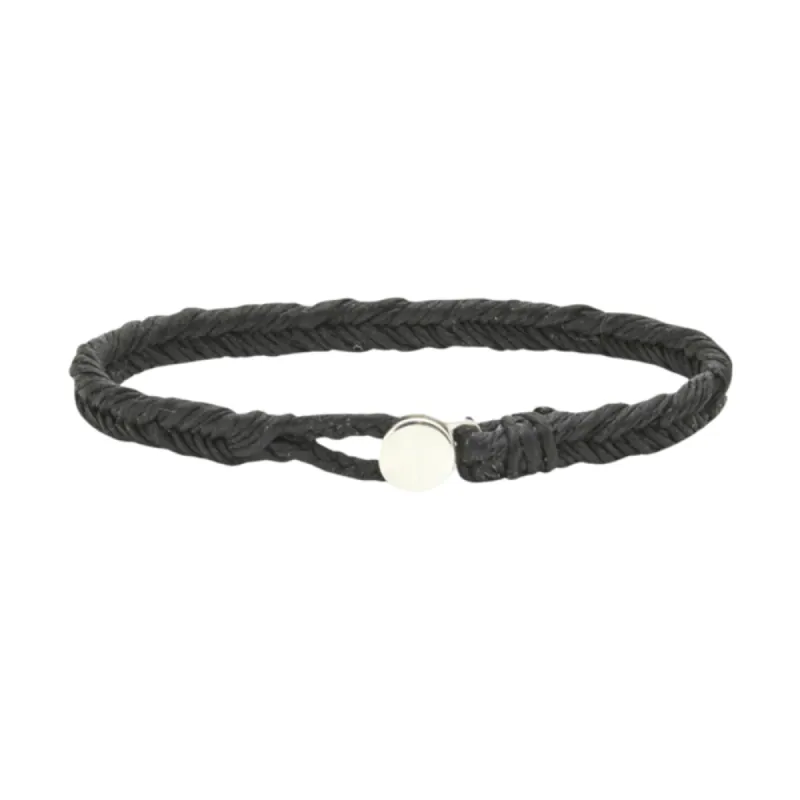 Classic Fishtail Button Bracelet in Black made by Scosha