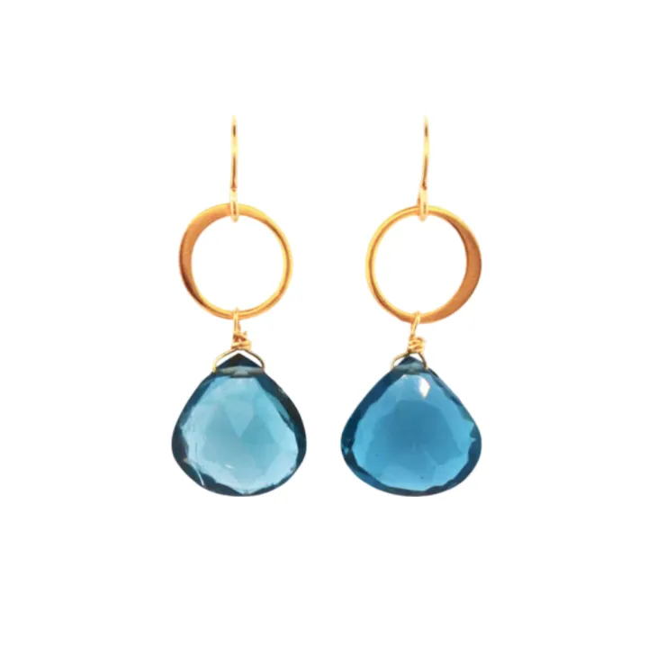 Blue Moon Gem Earrings sold by The Jewelry Edit