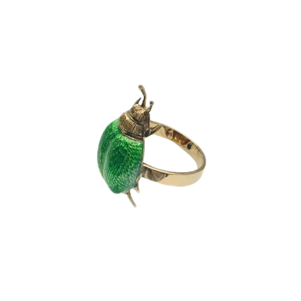 Green Enamel Ladybug Ring sold by The Jewelry Edit product image thumbnail 2