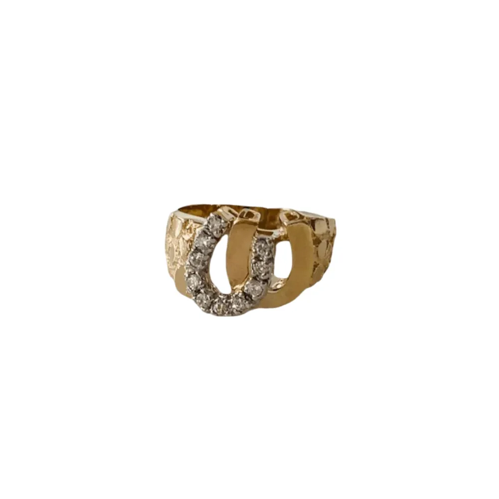 Double Horseshoe Nugget Ring sold by The Jewelry Edit