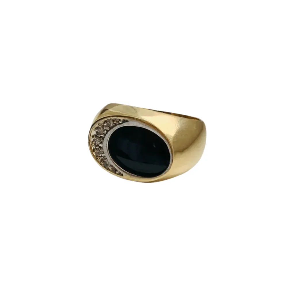 Black Onyx Chunky Ring sold by The Jewelry Edit