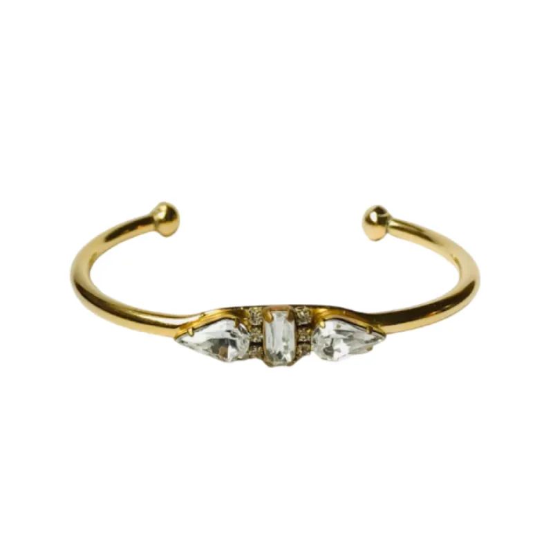 Baguette Crystal Ball Cuff sold by The Jewelry Edit