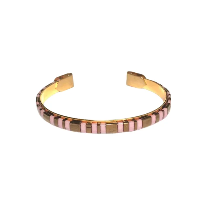 Lavender Glass Cuff sold by The Jewelry Edit