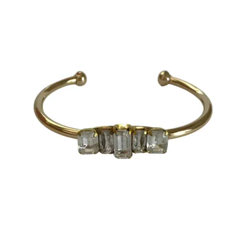 Five Crystal Cuff Bangle sold by The Jewelry Edit