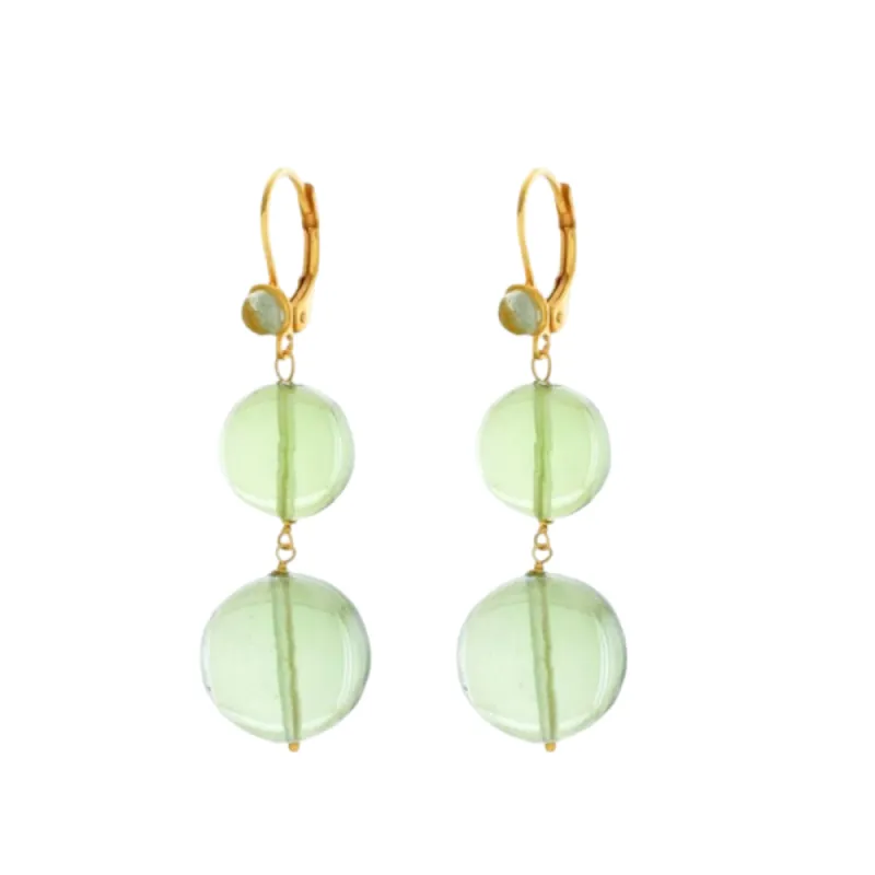 Pernille Earrings Green sold by The Jewelry Edit