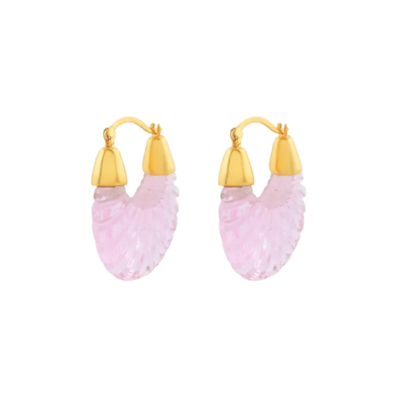 Ettienne Earrings Pink sold by The Jewelry Edit
