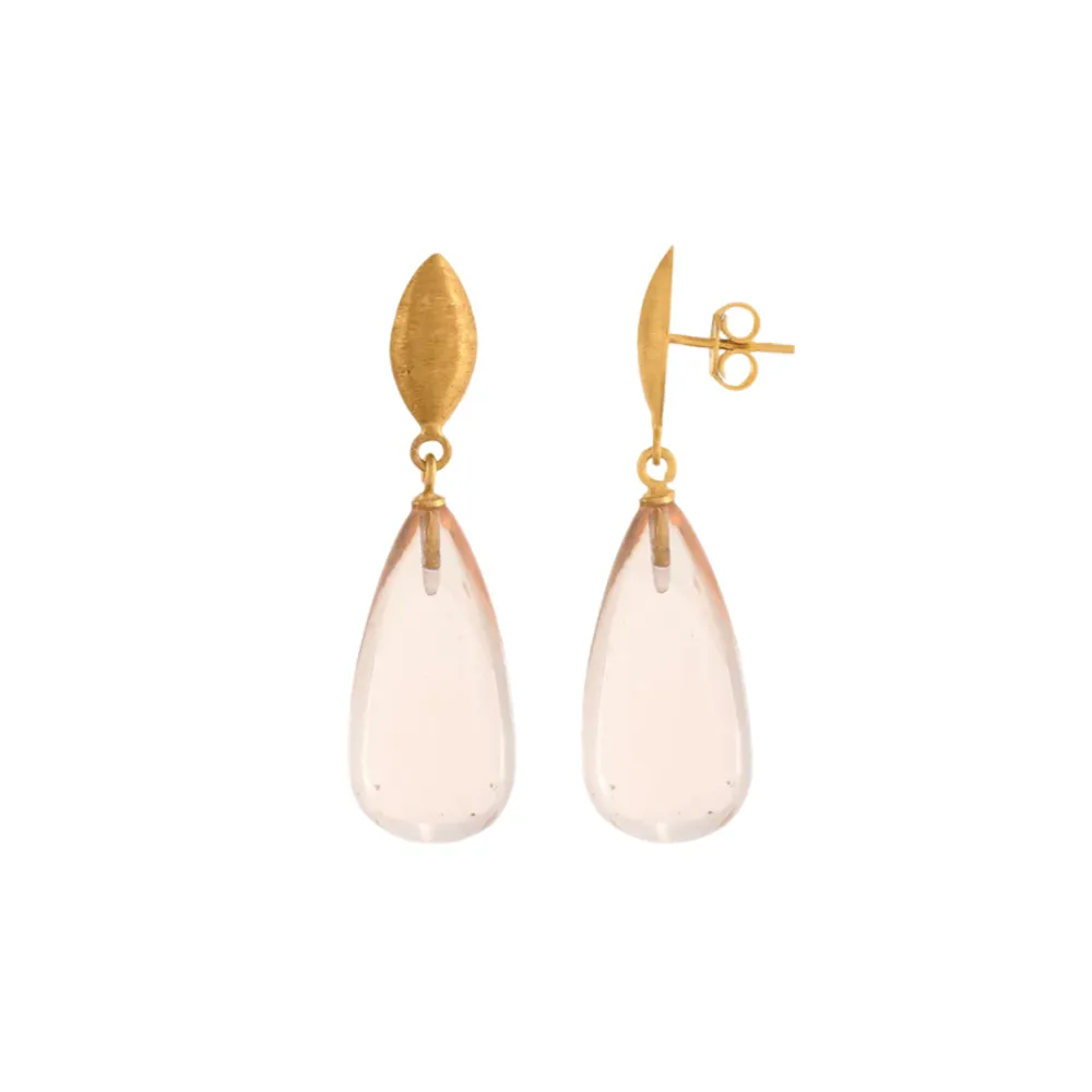 Corine Drop Earrings Champagne sold by The Jewelry Edit