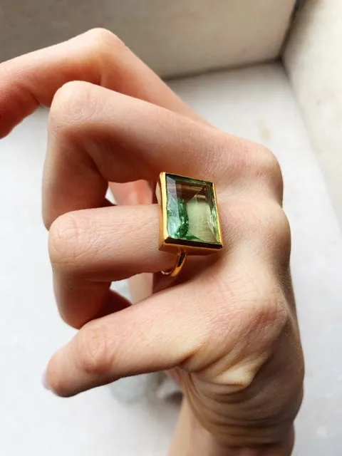 Lenny Ring in Soft Green sold by The Jewelry Edit product image thumbnail 3
