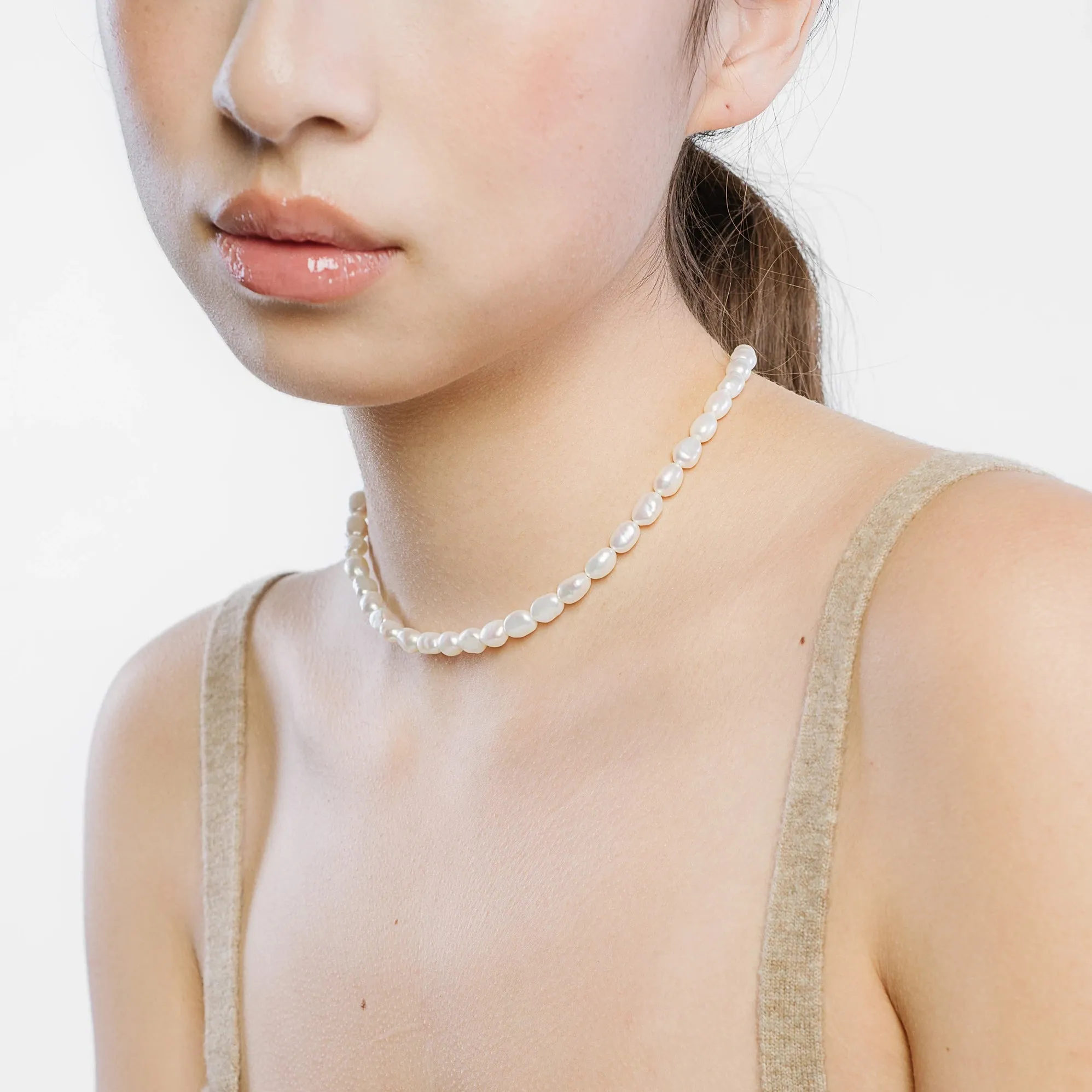 Rice Pearl Necklace sold by The Jewelry Edit product image thumbnail 3
