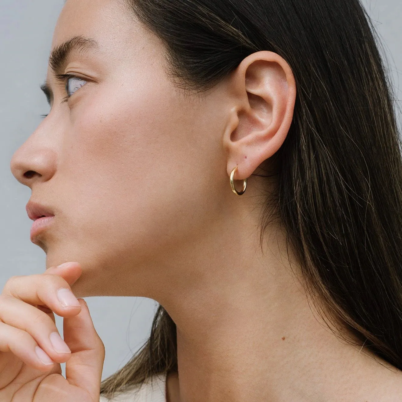 Arlo Small Hoops- Yellow Gold sold by The Jewelry Edit product image thumbnail 2
