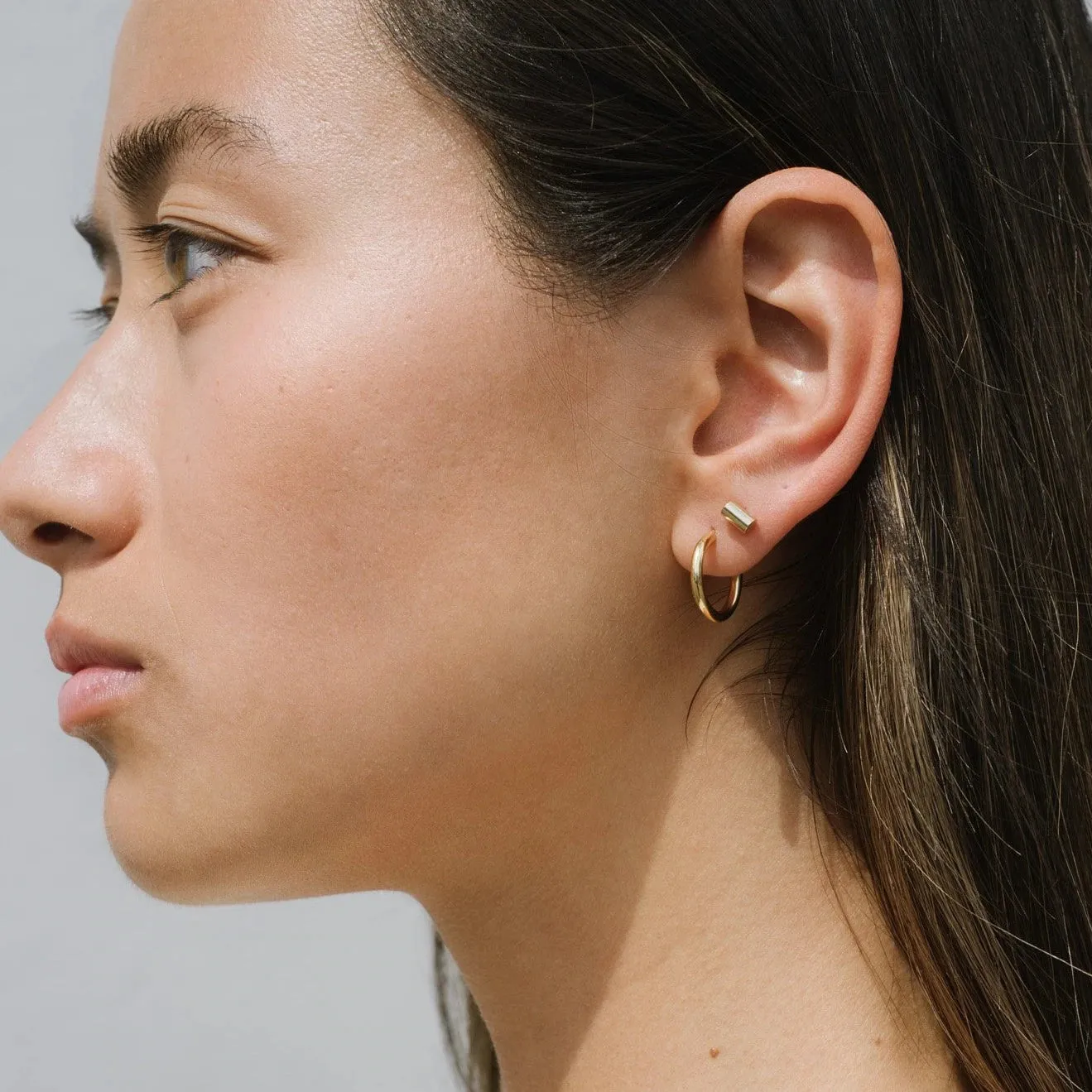 Arlo Small Hoops- Yellow Gold sold by The Jewelry Edit product image thumbnail 3