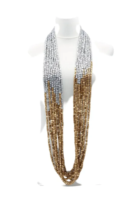 NEXT Pashmina Necklaces Gold/Silver sold by The Jewelry Edit