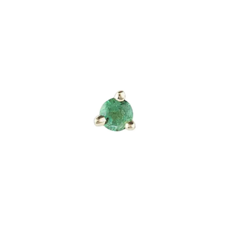 Emerald Dot Stud (Single) sold by The Jewelry Edit