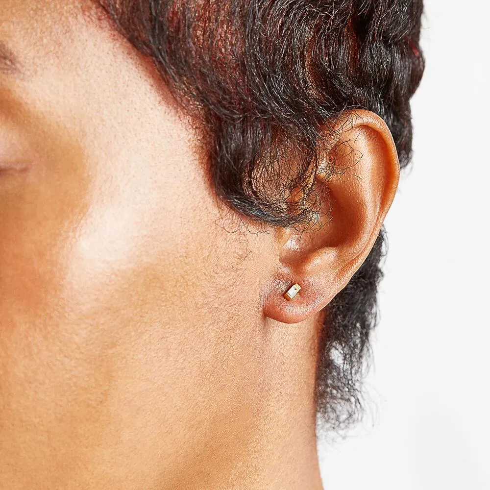 Mini Baguette Gold Studs sold by The Jewelry Edit product image thumbnail 2