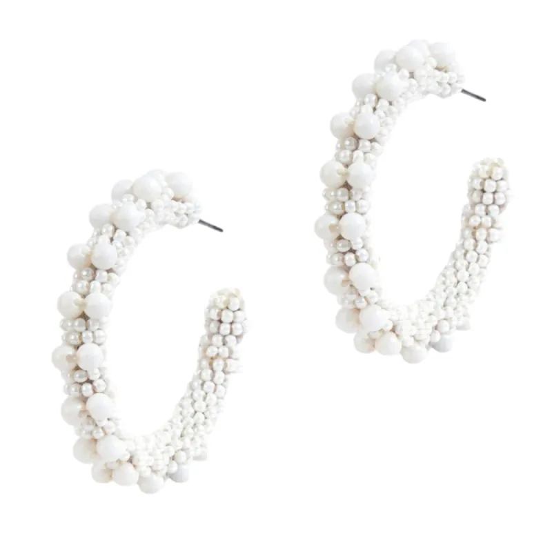 Vidya Earrings White sold by The Jewelry Edit