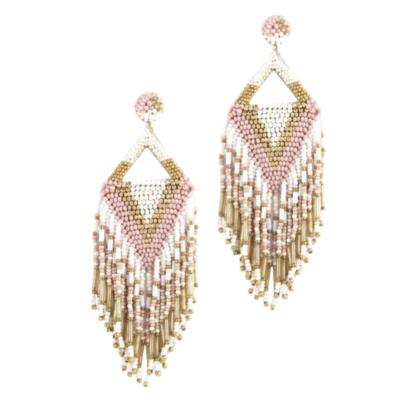 Bina Earrings Dusty Pink sold by The Jewelry Edit