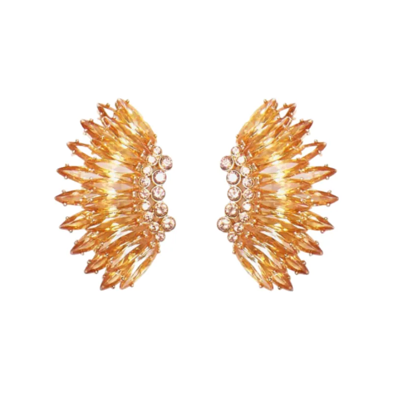 Crystal Mini Madeline Earrings Gold sold by The Jewelry Edit