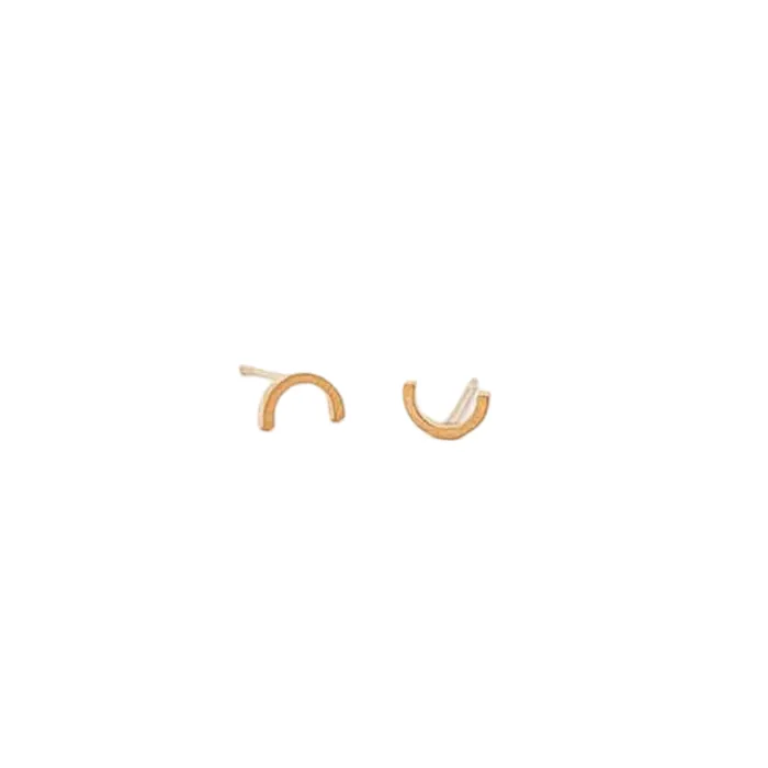 Gold Mini Arc Studs sold by The Jewelry Edit