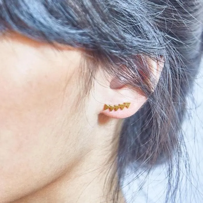 Gold Triangle Ear Crawlers sold by The Jewelry Edit product image thumbnail 2