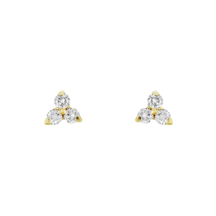 Tiny Trio Diamond Stud (Single) sold by The Jewelry Edit