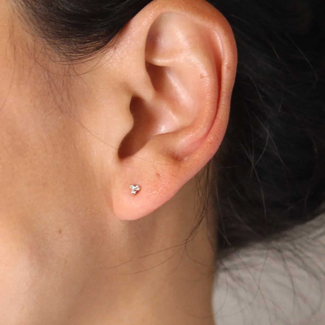 Tiny Trio Diamond Stud (Single) sold by The Jewelry Edit product image thumbnail 2