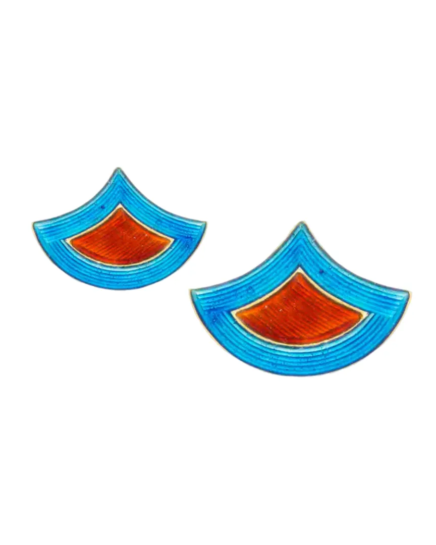 Diwali Enamel Earrings in Blue sold by The Jewelry Edit