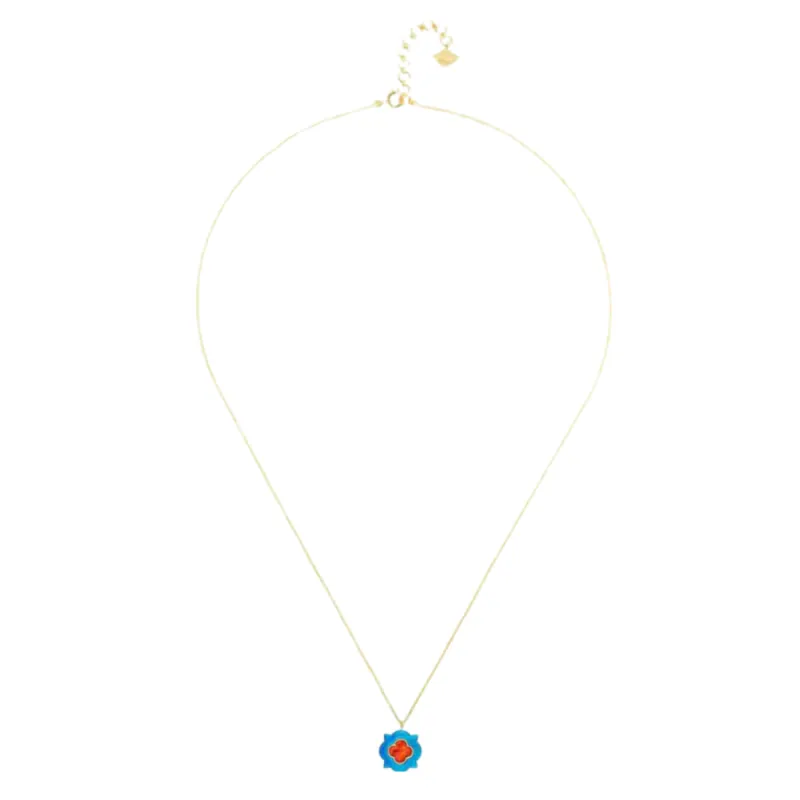 Diwali Enamel Necklace With Flower Petal Motif sold by The Jewelry Edit