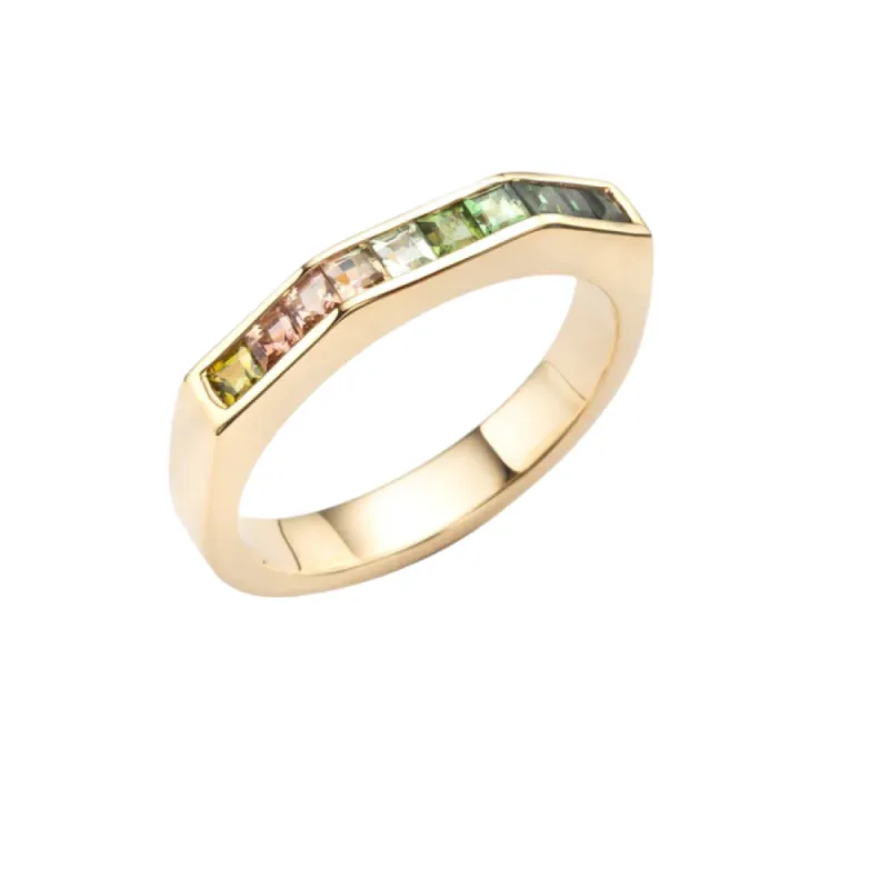 Otto Ring Rainbow Tourmaline sold by The Jewelry Edit