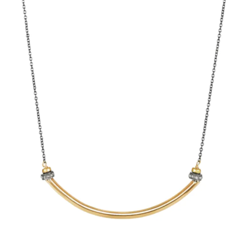 Diamond Bar Necklace sold by The Jewelry Edit