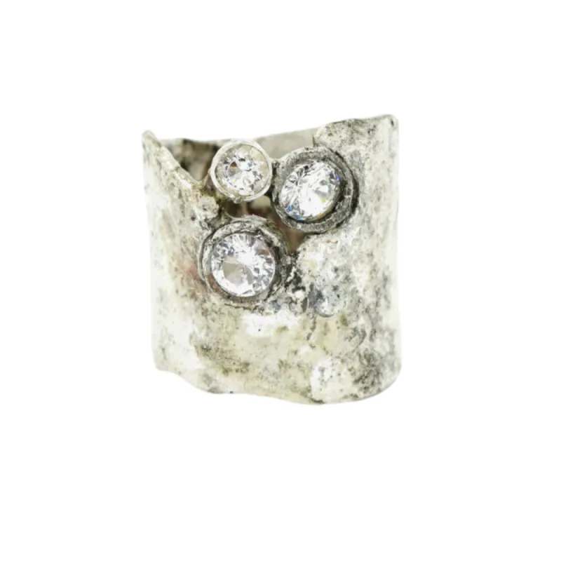 Three Times The Charm Ring sold by The Jewelry Edit