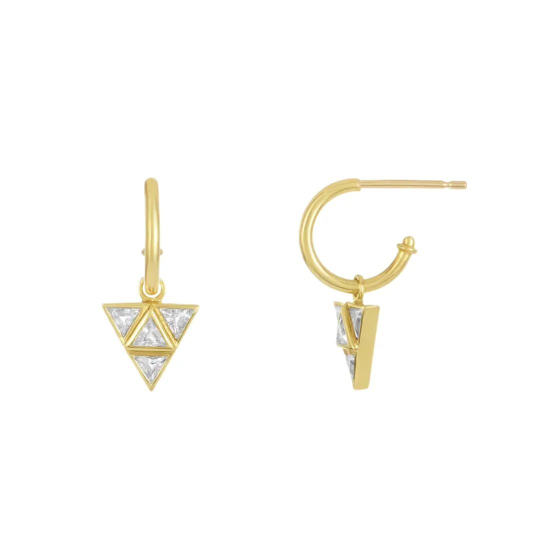 Rasayana Triple Triangle Hoop Earrings sold by The Jewelry Edit product image thumbnail 2