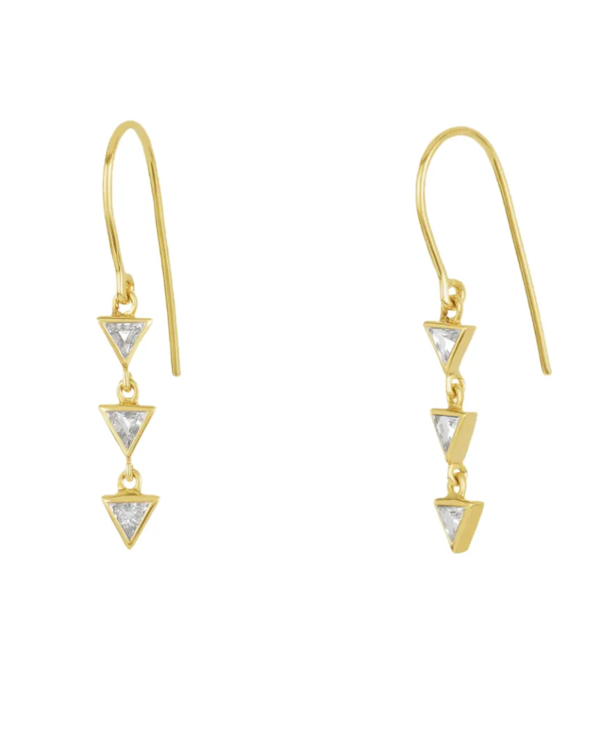 Rasayana Triple Triangle Dangle Earrings sold by The Jewelry Edit product image thumbnail 2