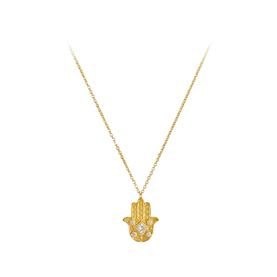 Diamond Hamsa Necklace sold by The Jewelry Edit product image thumbnail 2