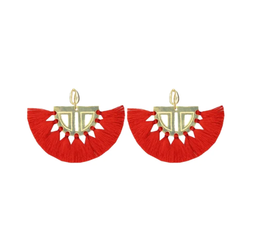 Carmen Earrings Red made by The Jewelry Edit