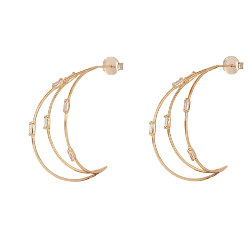 Glamrock Demi Hoops sold by The Jewelry Edit