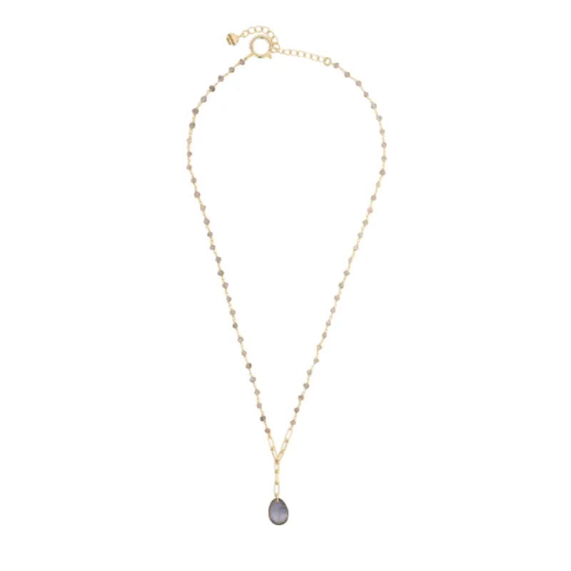 Labradorite Beaded Necklace sold by The Jewelry Edit