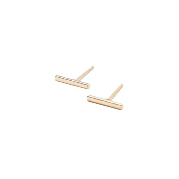 Gold Slim Bar Earrings sold by The Jewelry Edit product image thumbnail 5